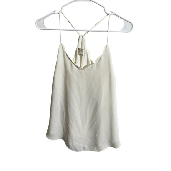 J.Crew Womens Ivory Strappy Tank Top Size 4 Adjustable Lightweight - Picture 1 of 4